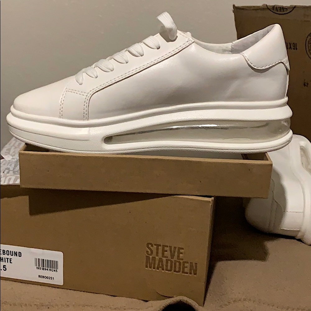 Steve Madden Rebound White Sneakers